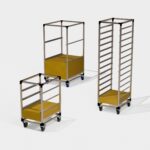 Chariot pour rangement de caisses sur mesure
