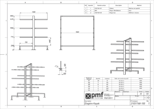 Porte-kayaks plan