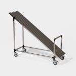Chariot pour stockage de barres de décolletage
