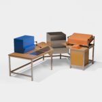 Table d’angle réglable en hauteur avec machine de scellage thermique