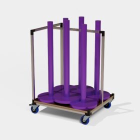 Chariot pour transport de piquets