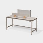 Table avec supports pour rouleaux