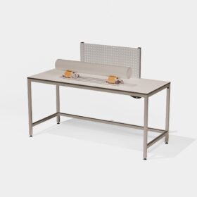 Table avec supports pour rouleaux