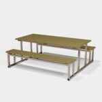 Table d'extérieur avec bancs