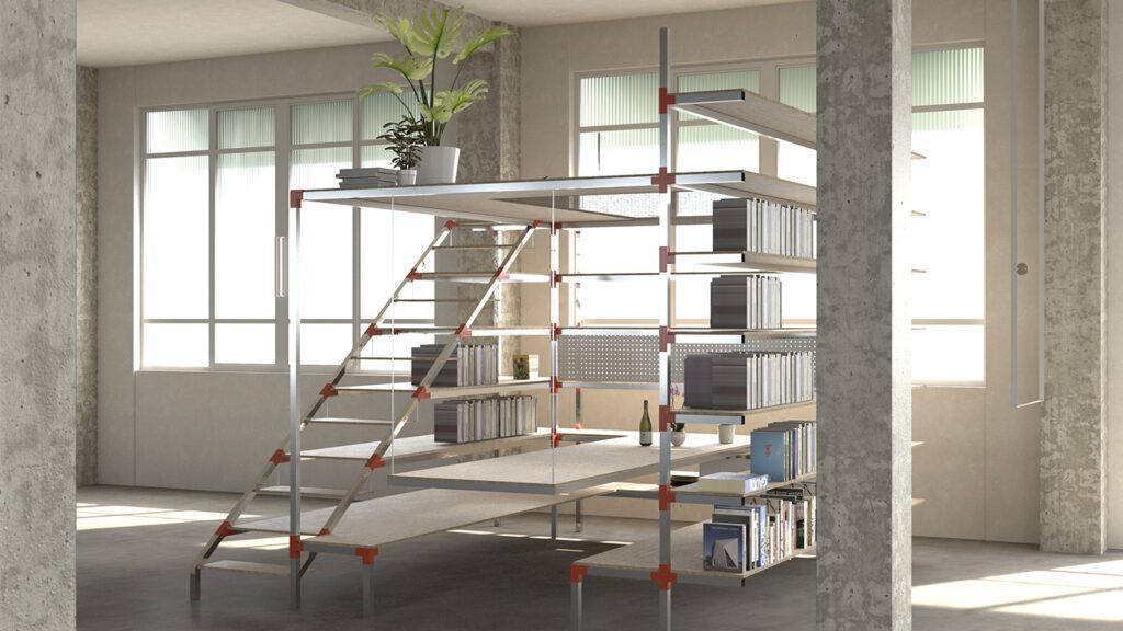 Interior Design - salle à manger bibliothèque