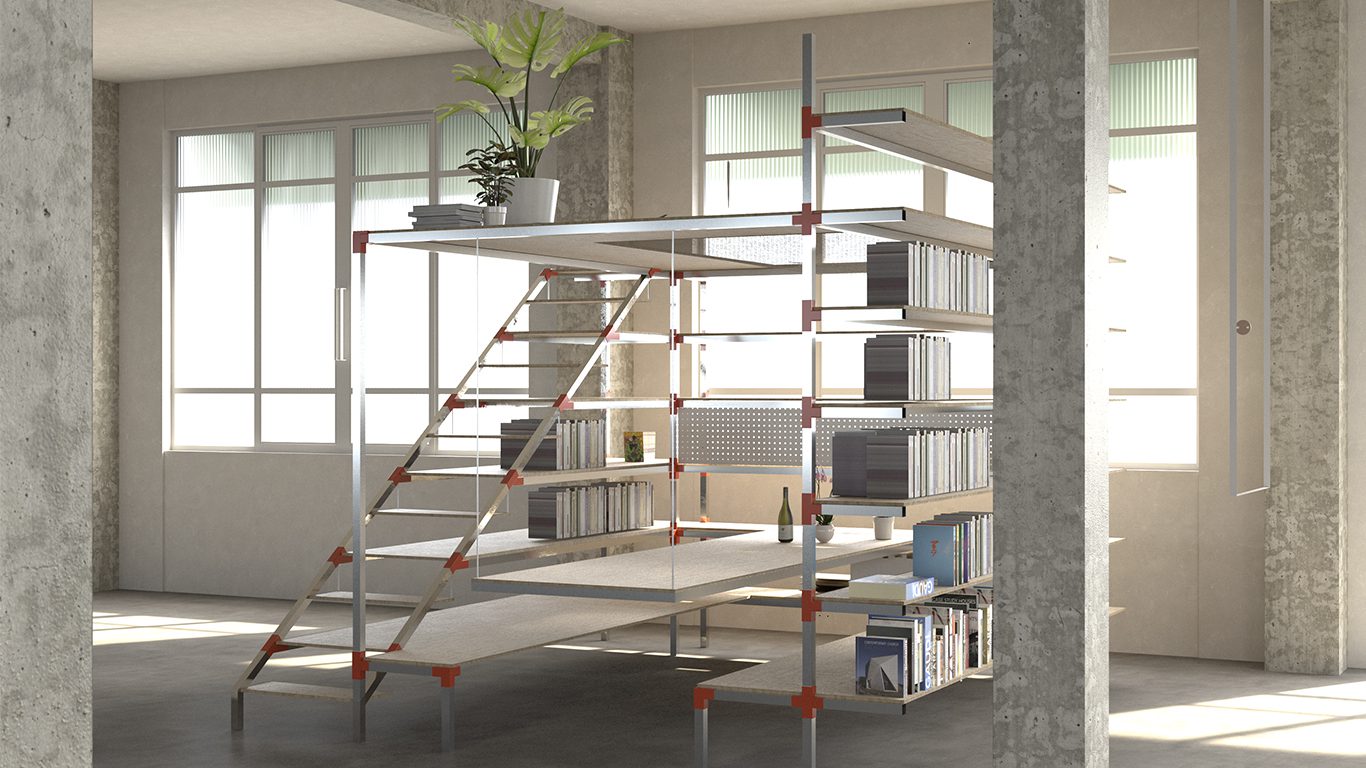Interior Design - salle à manger bibliothèque